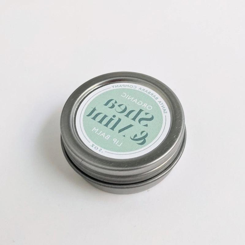 Organic shea & mint lip balm tin