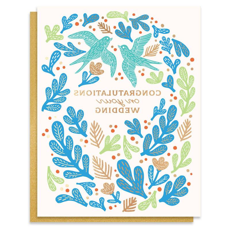 Congratulations on Your Wedding Birds Note Card